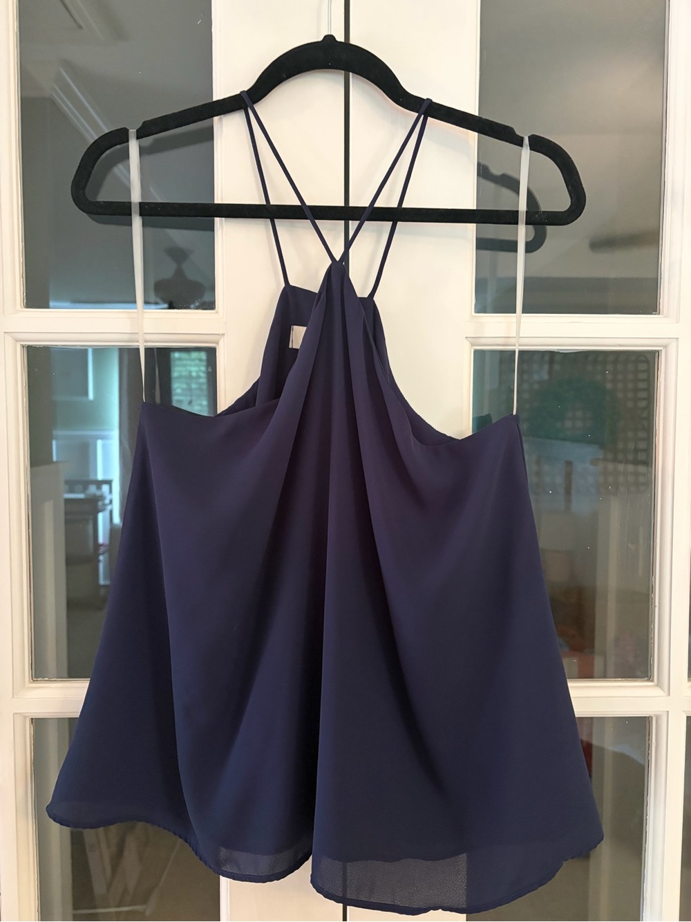 Lucy Love Navy Double-Strap Halter Camisole